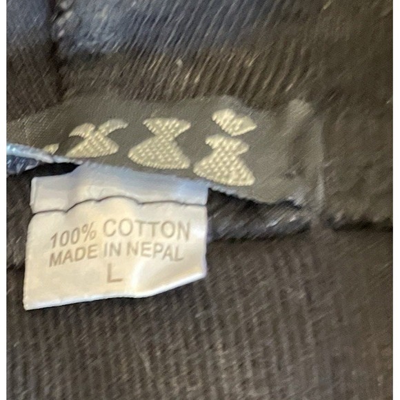 Vintage Full zip Peace Sign Y2K Hoodie Sweatshirt Size L distressed acid washed - Picture 5 of 7